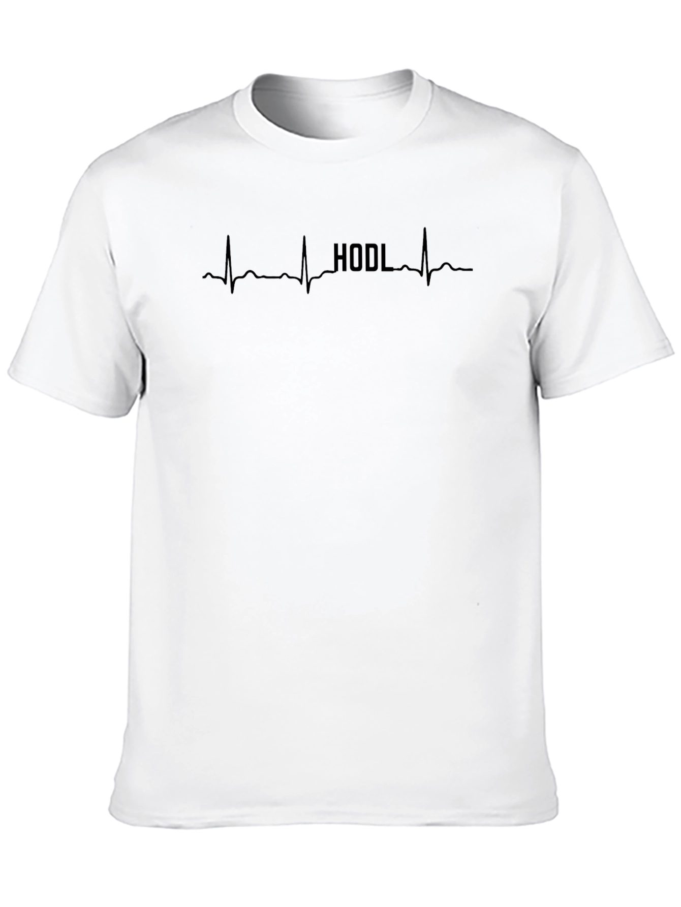 HODL Heartbeat Black T-Shirt - Crypto Investor Tee