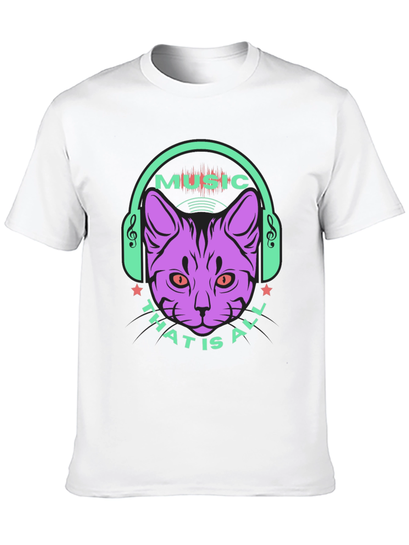 Music Cat Graphic Tee - Stylish Casual Wear