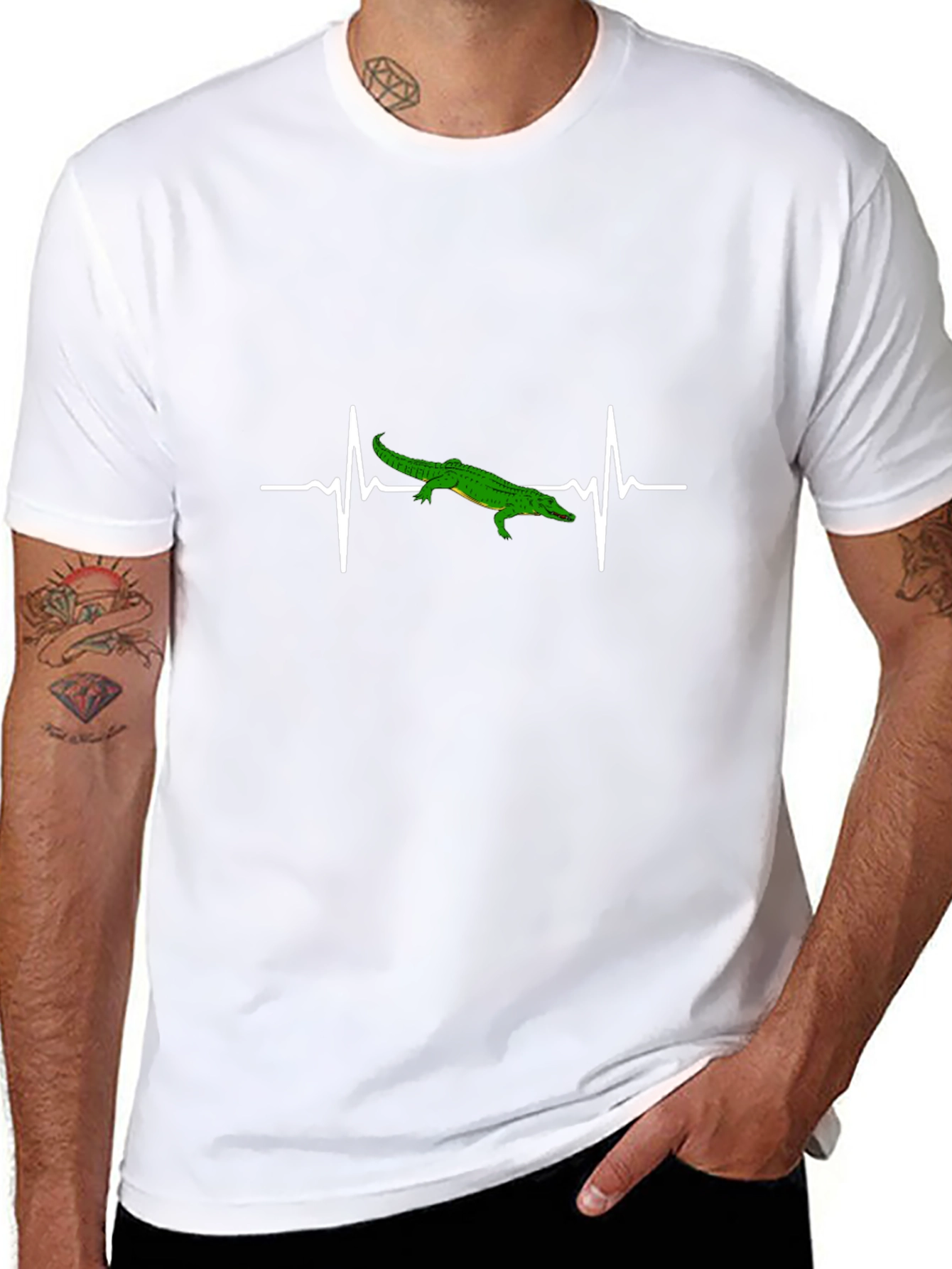 Alligator Heartbeat T-Shirt - Unique Graphic Tee