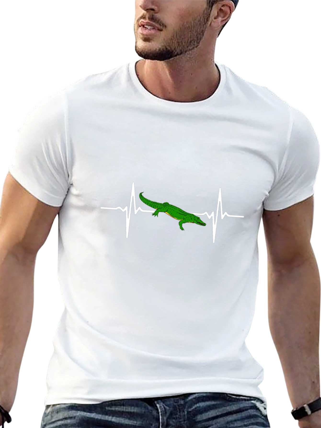 Alligator Heartbeat T-Shirt - Unique Graphic Tee