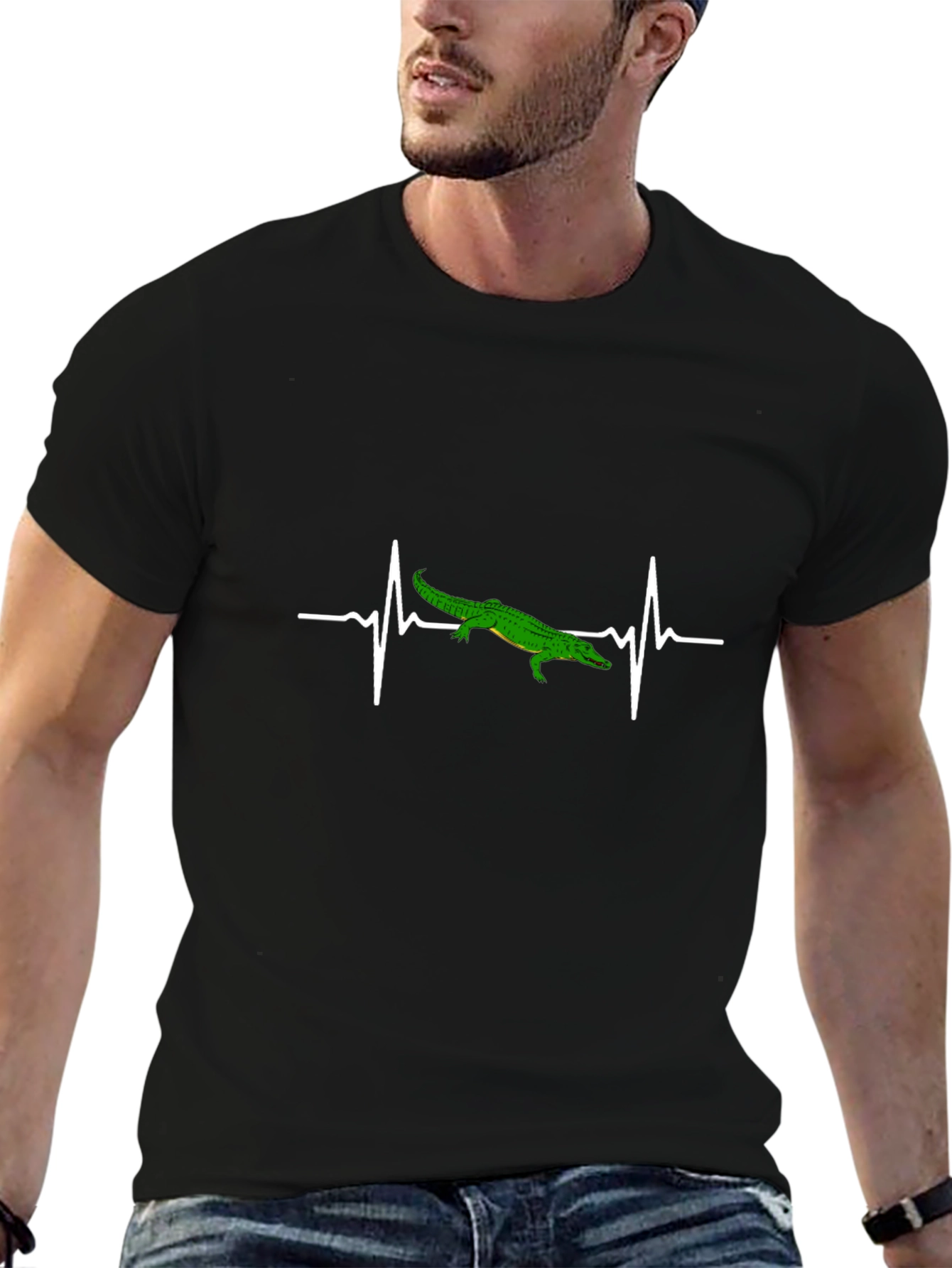 Alligator Heartbeat T-Shirt - Unique Graphic Tee