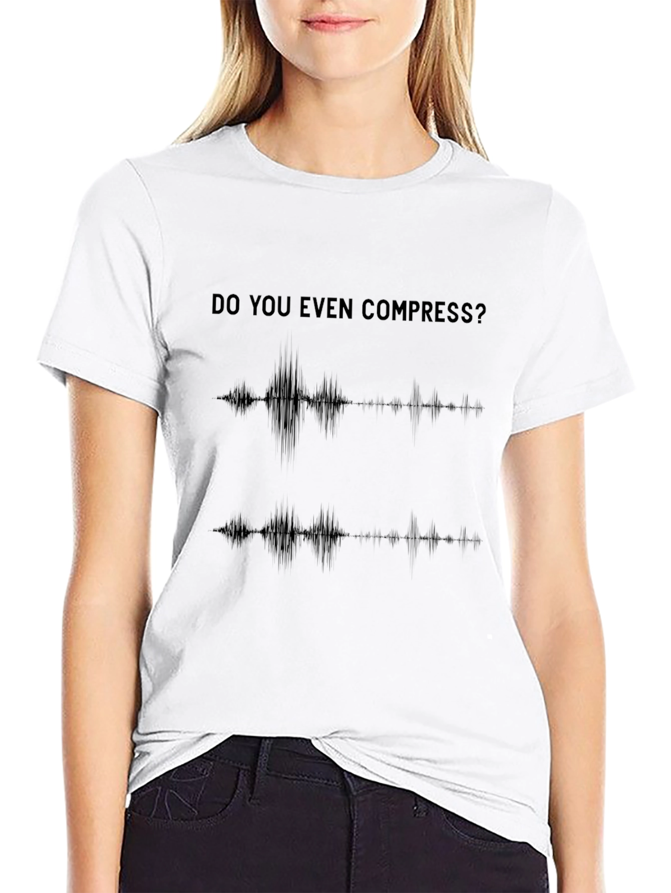Do You Even Compress? Black Graphic Tee
