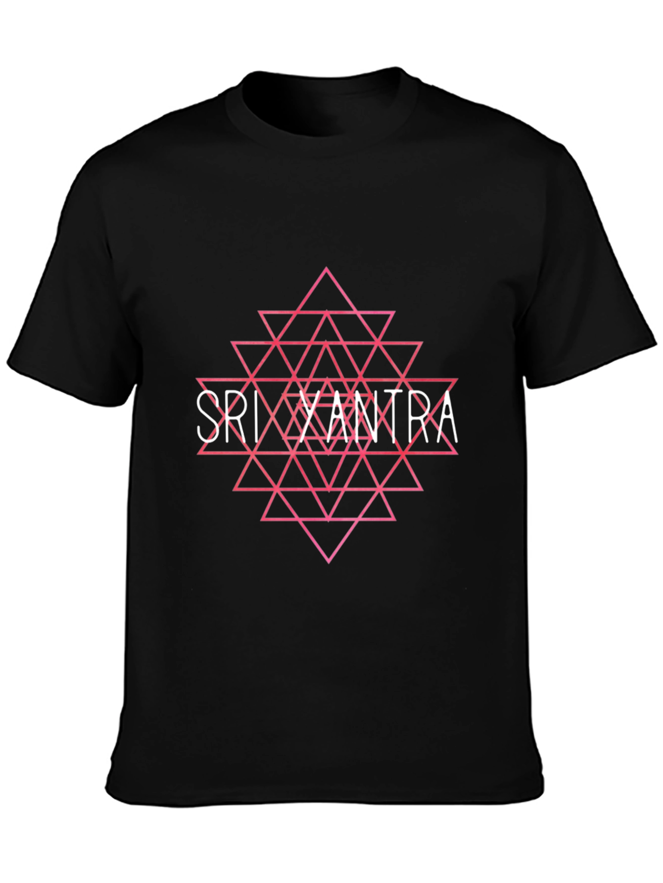 Sri Yantra Graphic Tee - Black Cotton Comfort