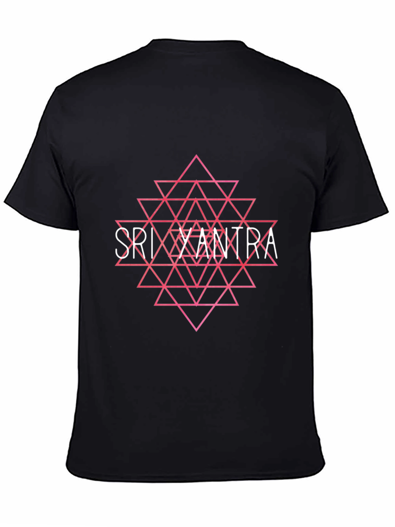Sri Yantra Graphic Tee - Black Cotton Comfort
