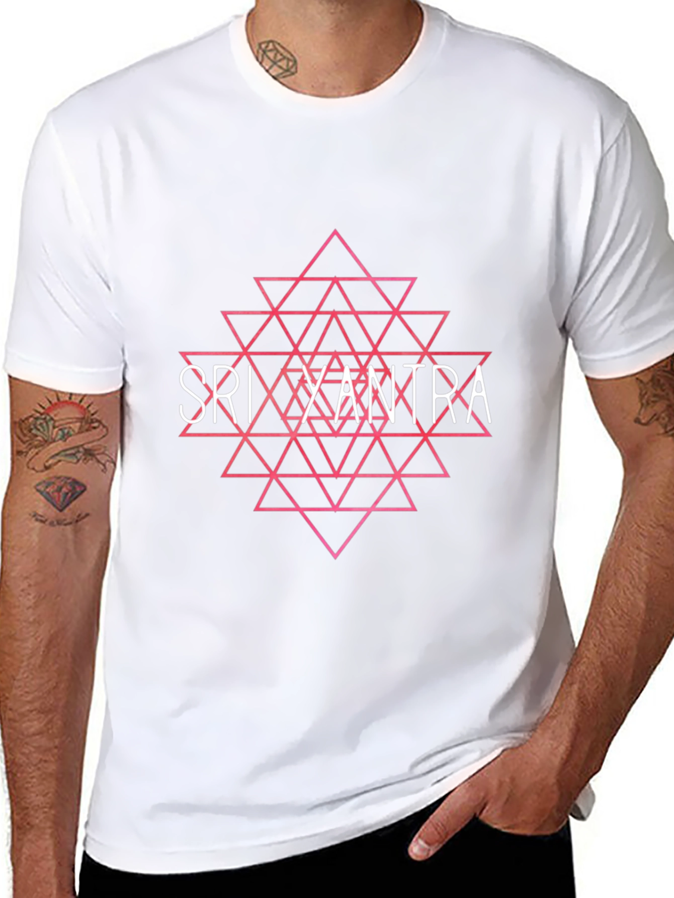 Sri Yantra Graphic Tee - Black Cotton Comfort