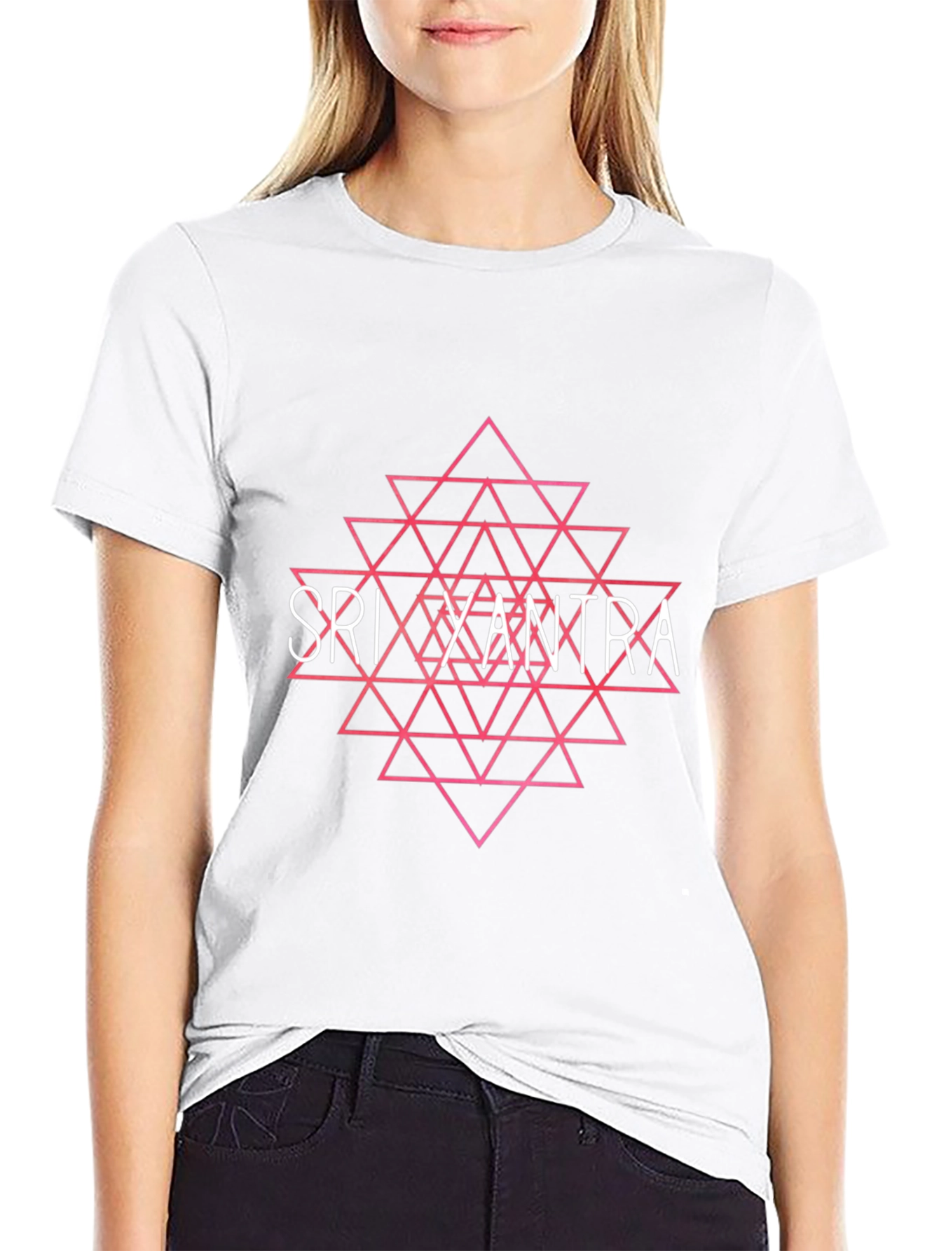 Sri Yantra Graphic Tee - Black Cotton Comfort