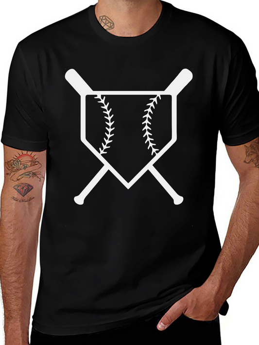 Baseball Bats & Home Plate Graphic T-Shirt