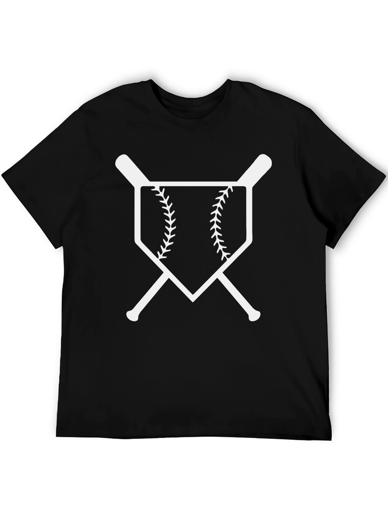 Baseball Bats & Home Plate Graphic T-Shirt