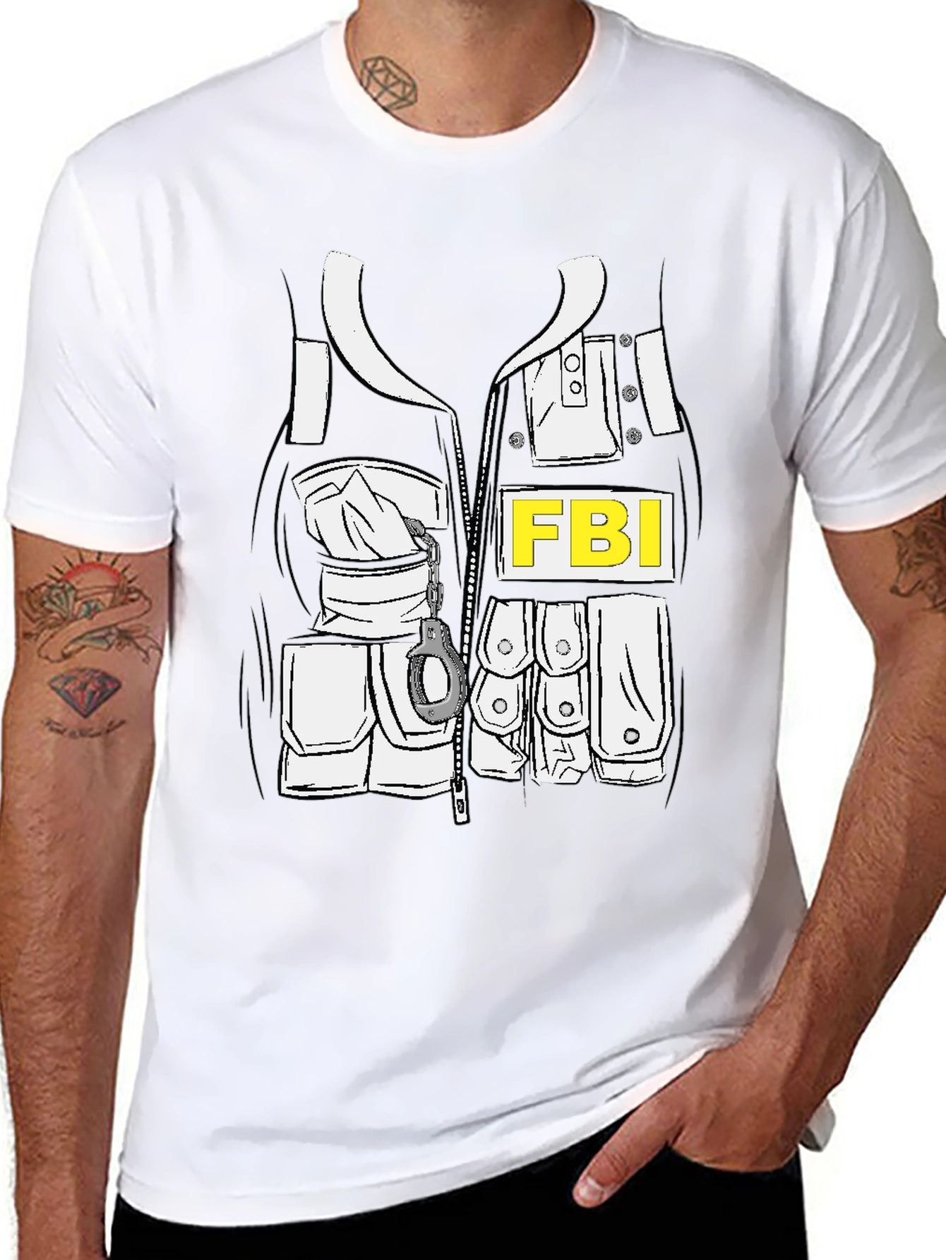 FBI Costume T-Shirt - Novelty Graphic Tee
