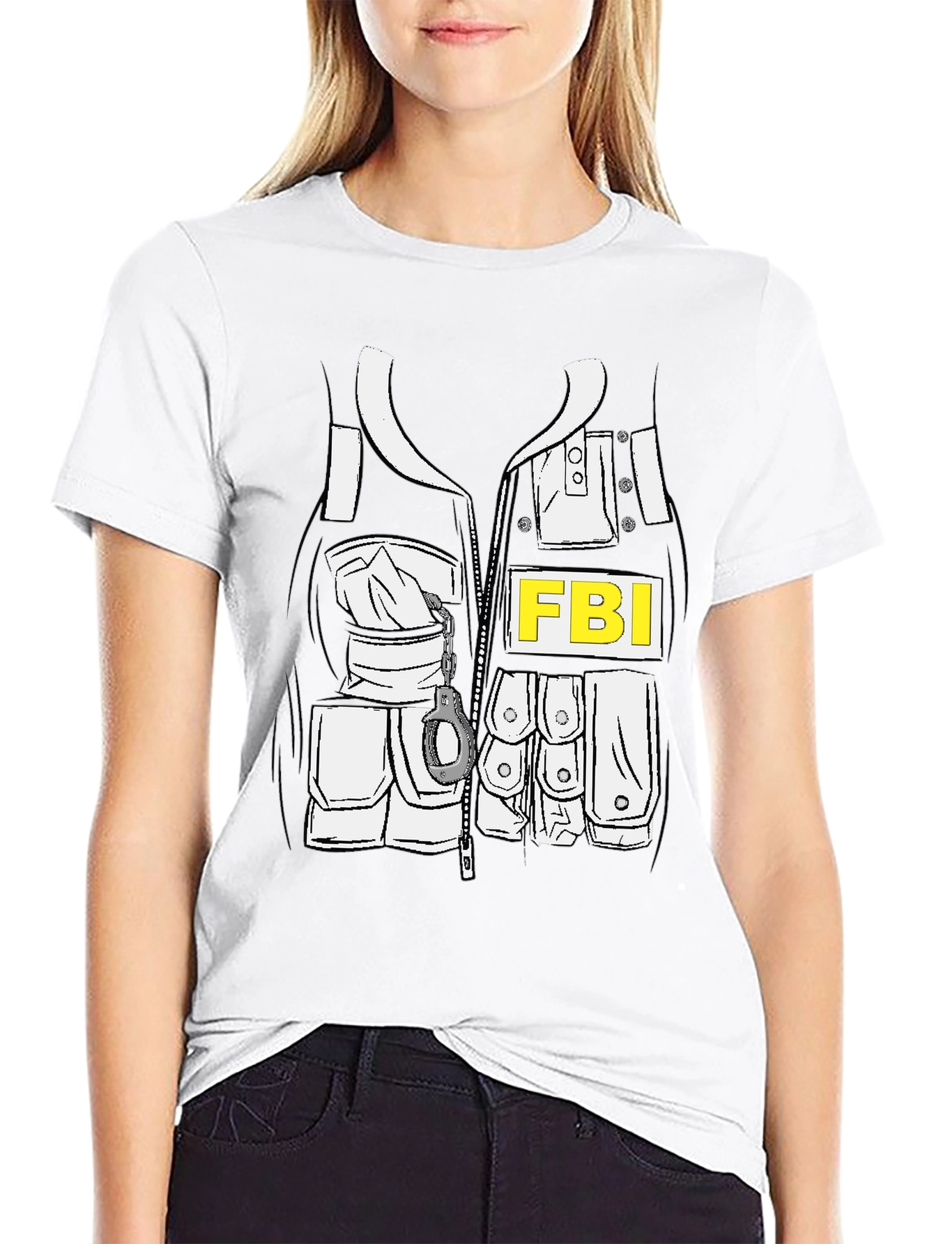 FBI Costume T-Shirt - Novelty Graphic Tee