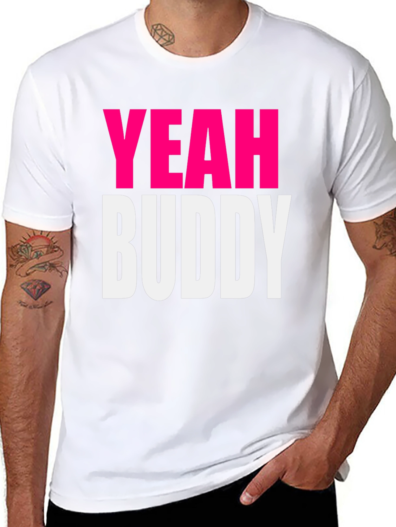 Yeah Buddy Graphic Tee - Black Cotton T-Shirt