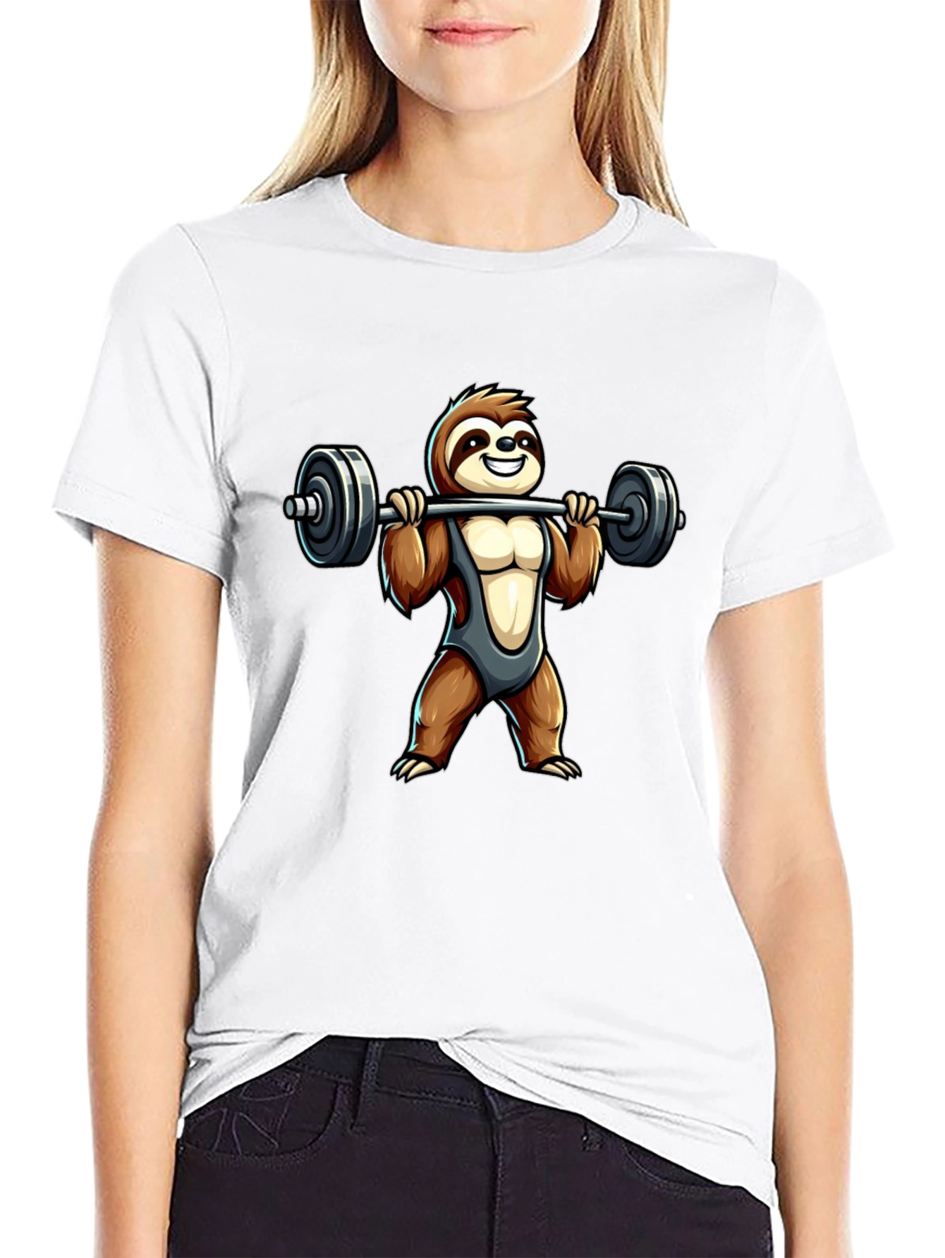 Sloth Weightlifting T-Shirt - Funny Gym Apparel