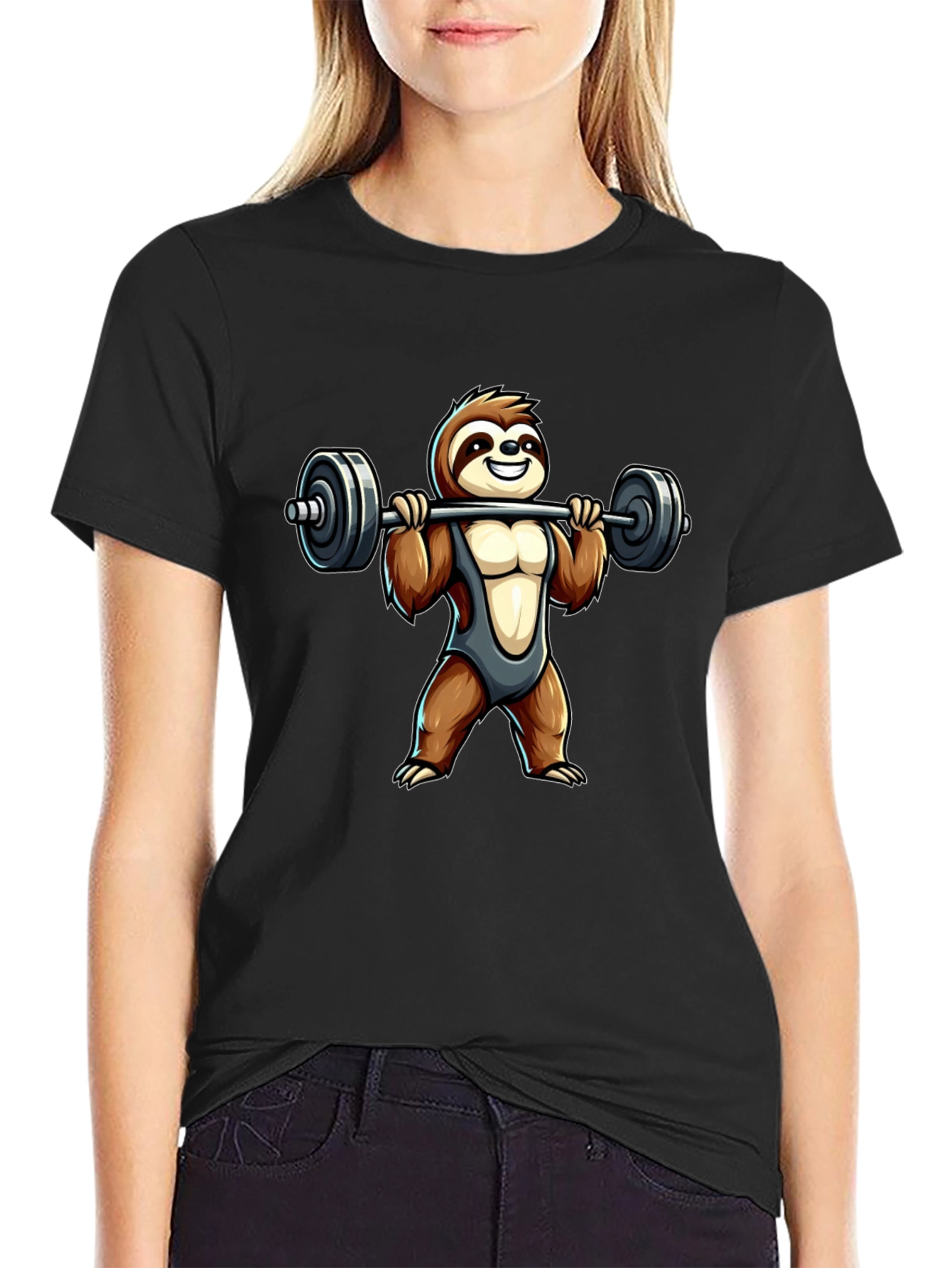 Sloth Weightlifting T-Shirt - Funny Gym Apparel