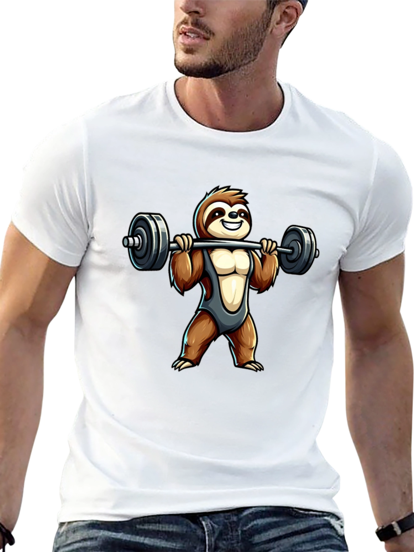 Sloth Weightlifting T-Shirt - Funny Gym Apparel