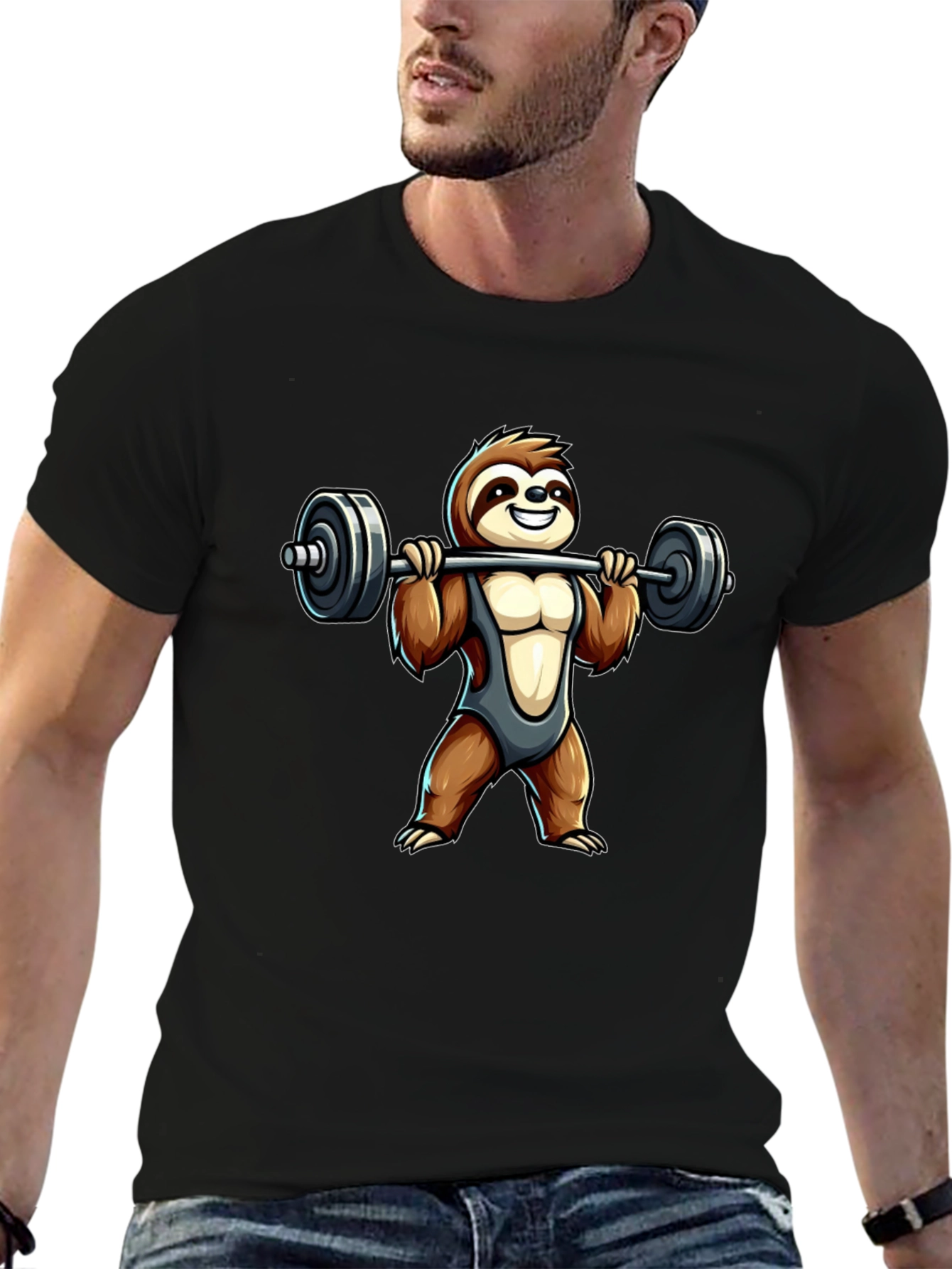Sloth Weightlifting T-Shirt - Funny Gym Apparel