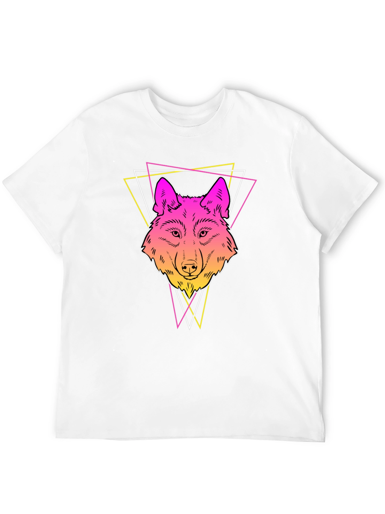 Neon Wolf Graphic Tee - Stylish Mens Black T-Shirt