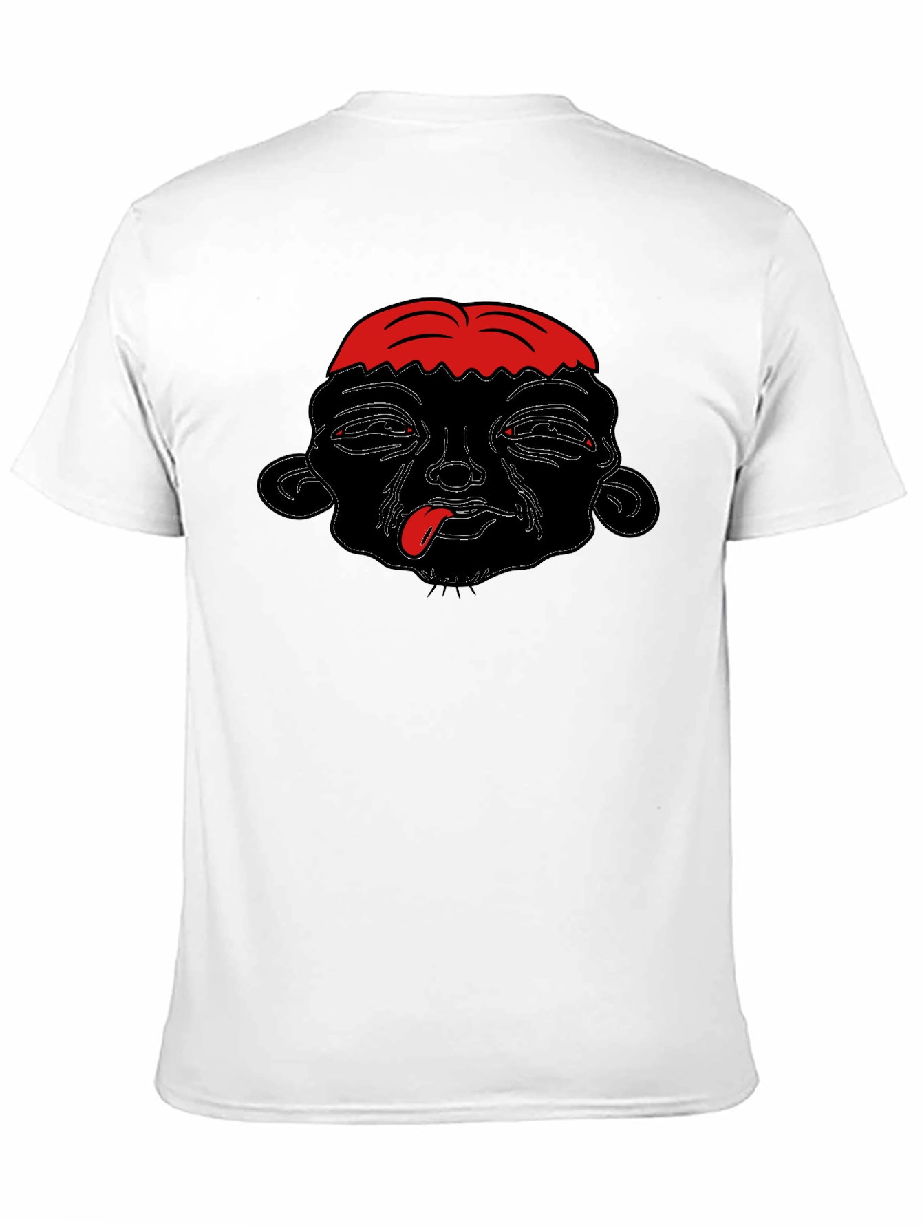 Edgy Graphic Print Tee - Unique Brain Design