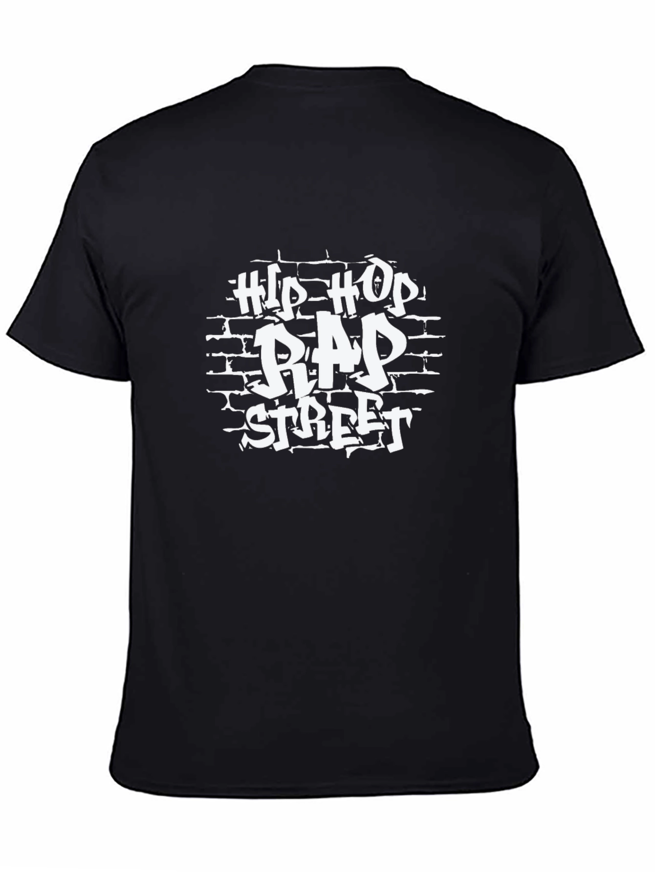 Hip Hop Rap Street Graphic Black T-Shirt