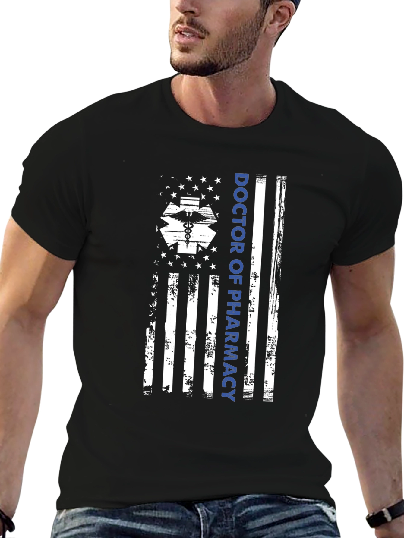 Doctor of Pharmacy American Flag Graphic T-Shirt
