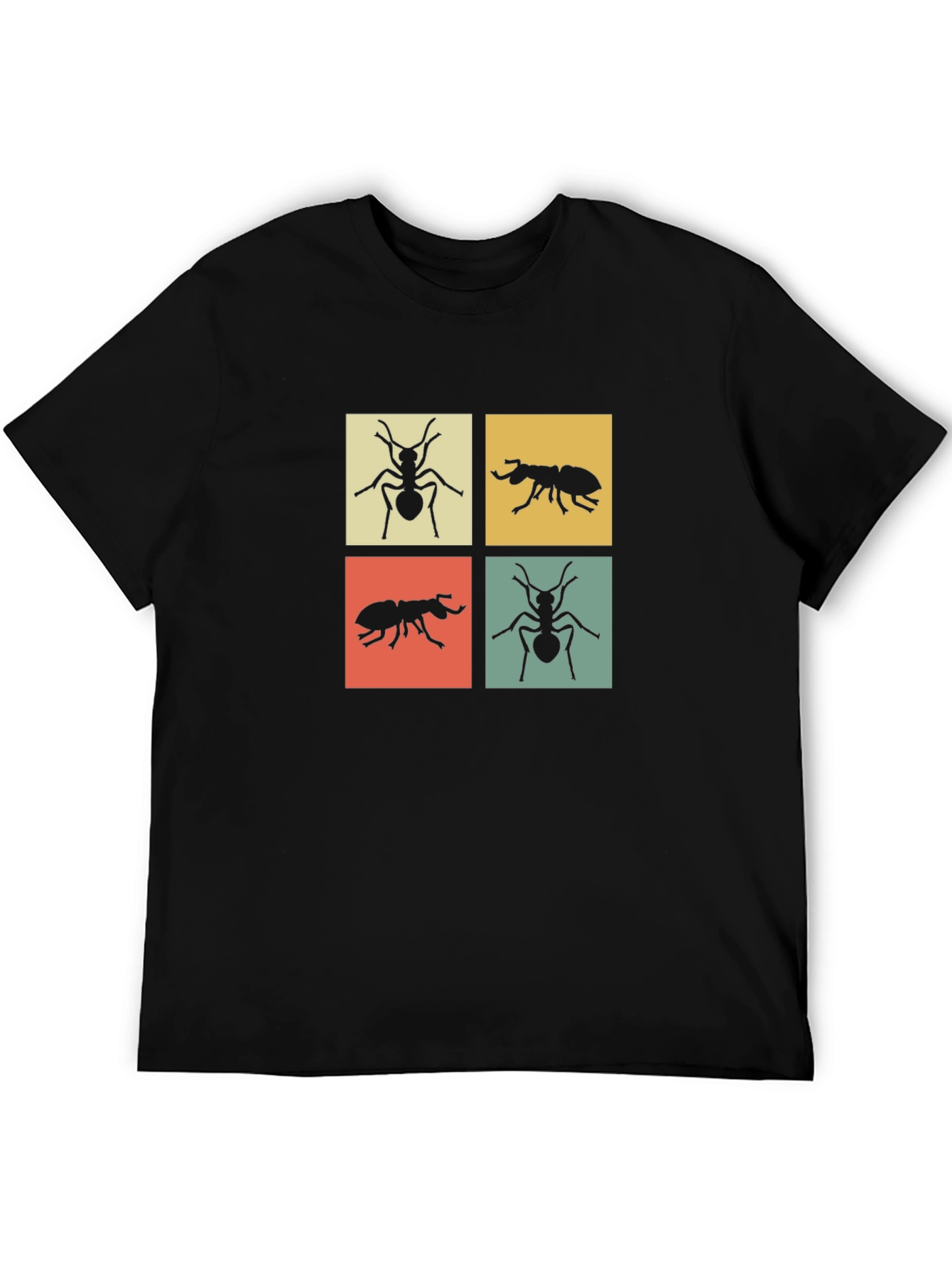 Ant Motif Graphic Tee - Modern Style