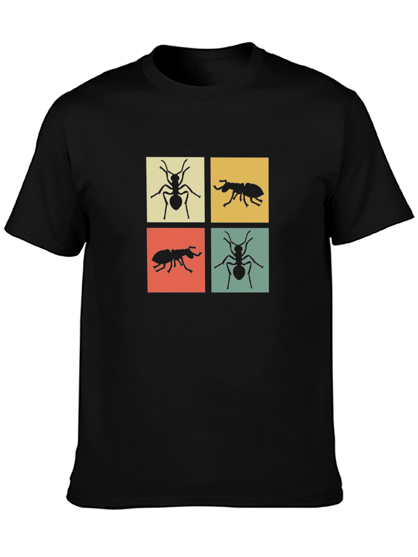 Ant Motif Graphic Tee - Modern Style