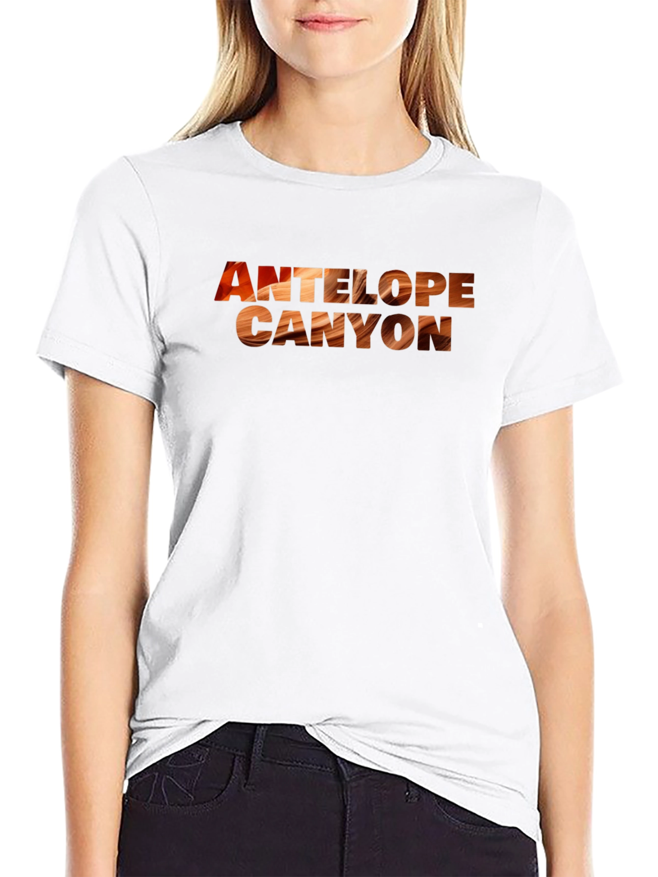 Antelope Canyon Graphic Tee - Black Short Sleeve