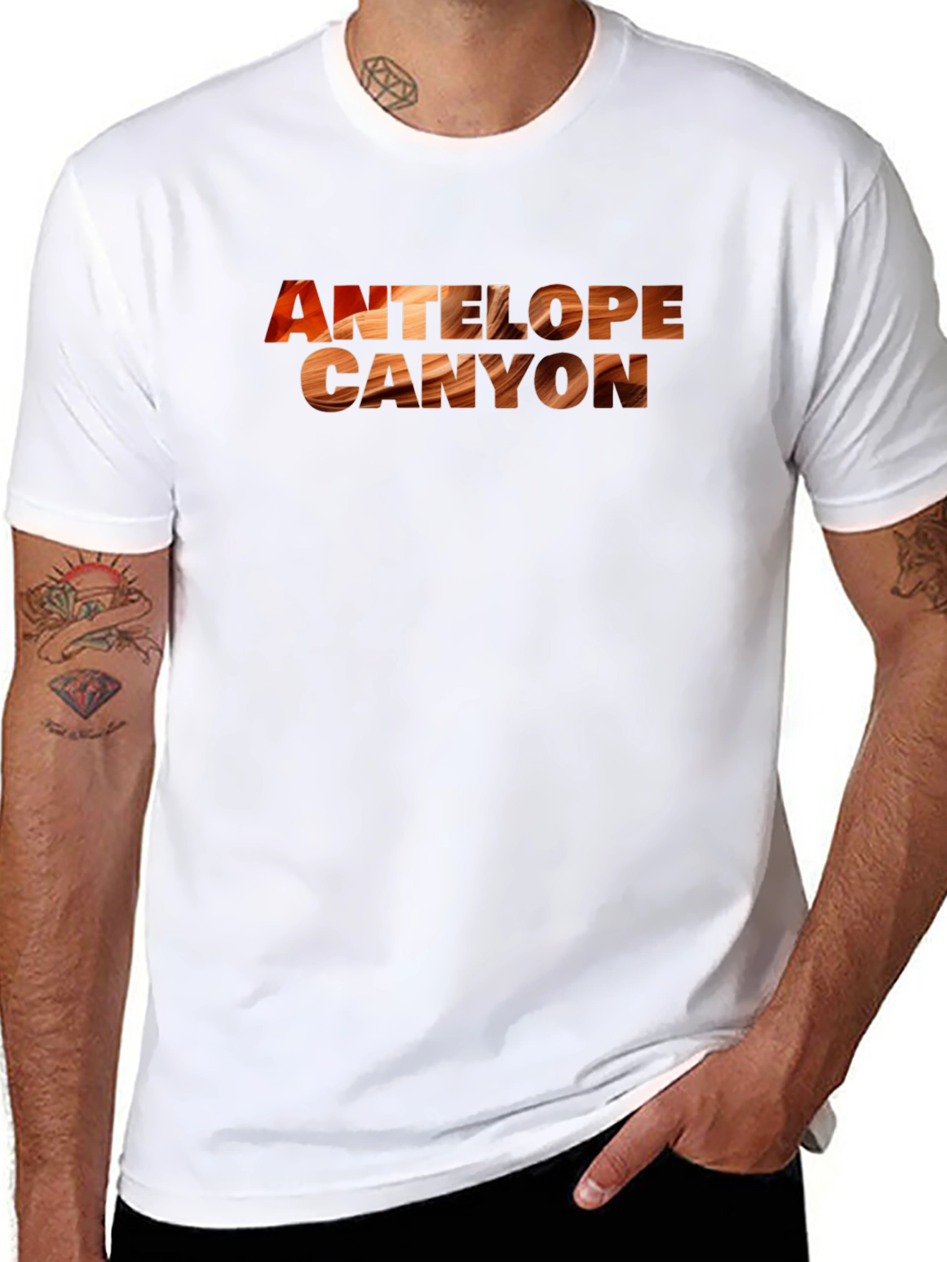 Antelope Canyon Graphic Tee - Black Short Sleeve
