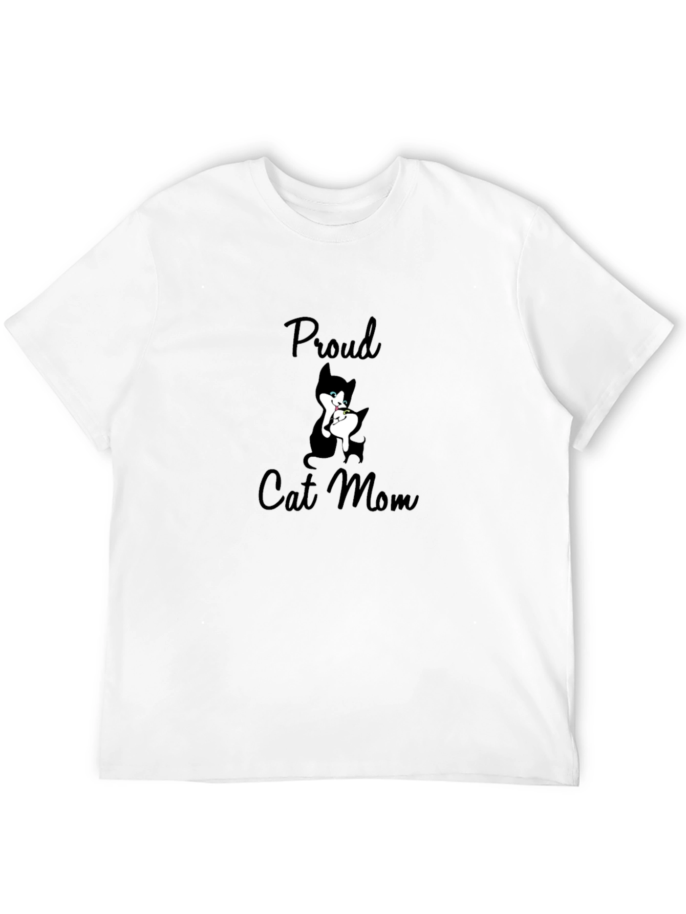 Proud Cat Mom Graphic Tee - Black T-Shirt