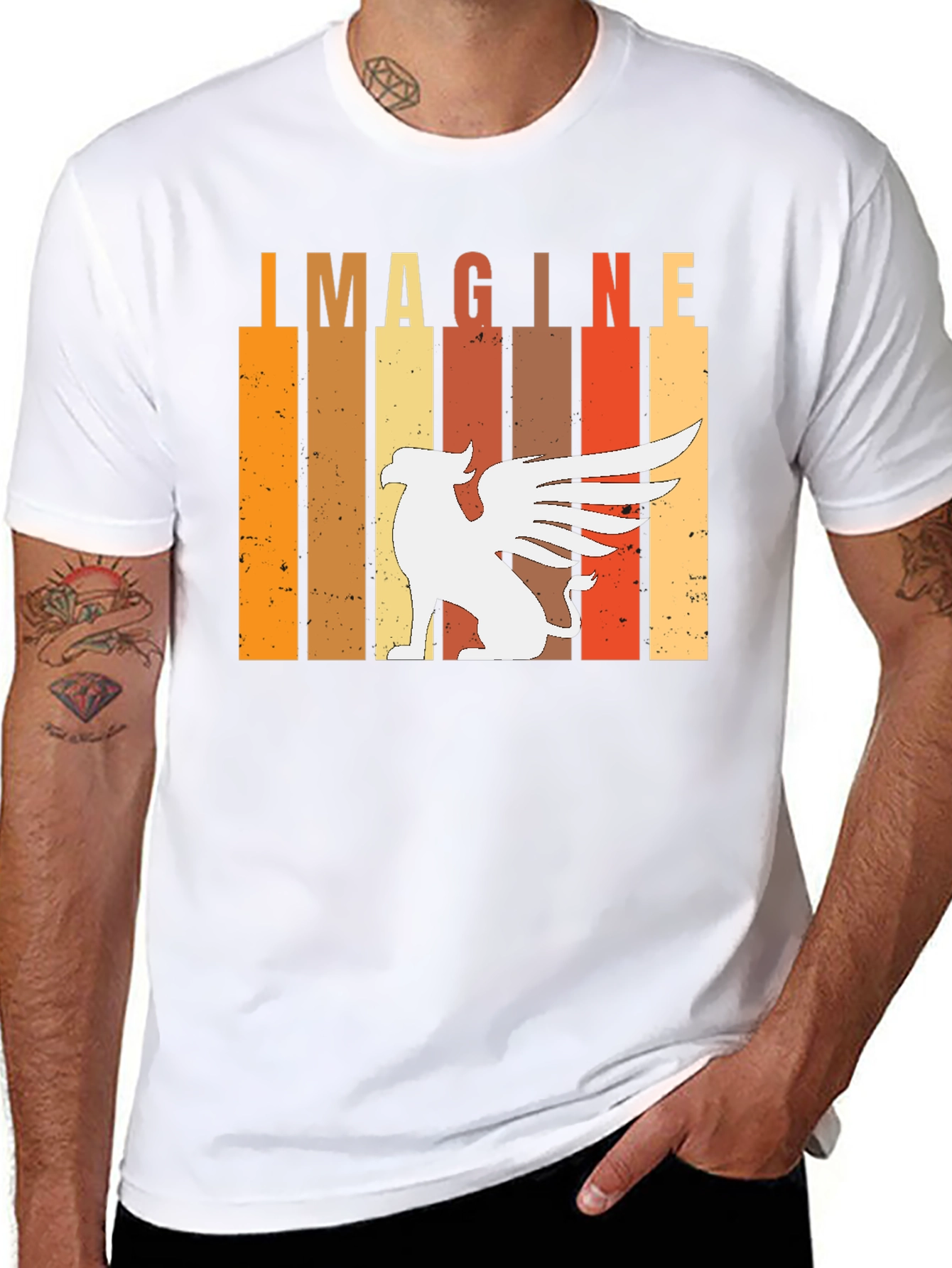 Imagine Griffin Graphic T-Shirt - Mens Black Tee