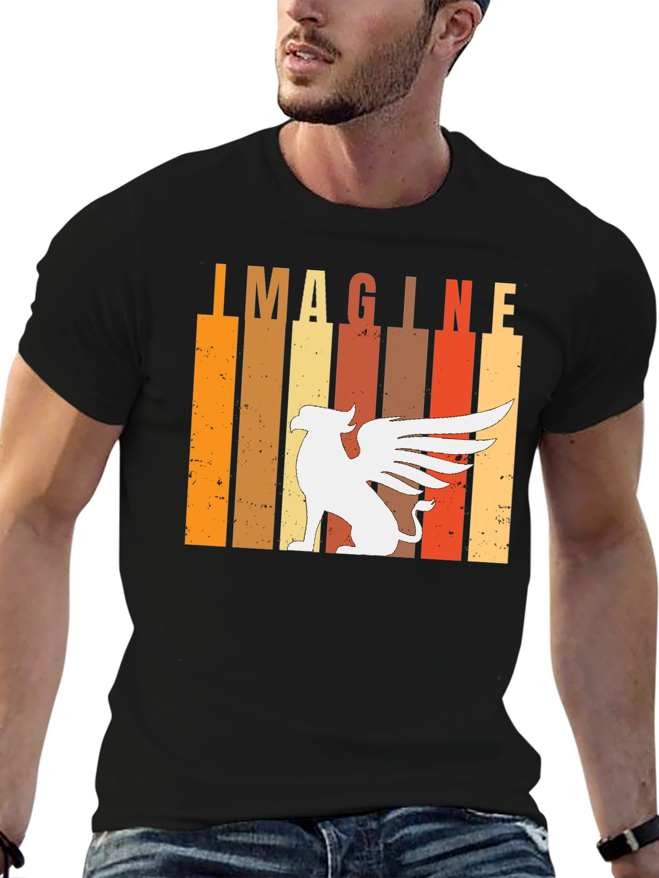Imagine Griffin Graphic T-Shirt - Mens Black Tee