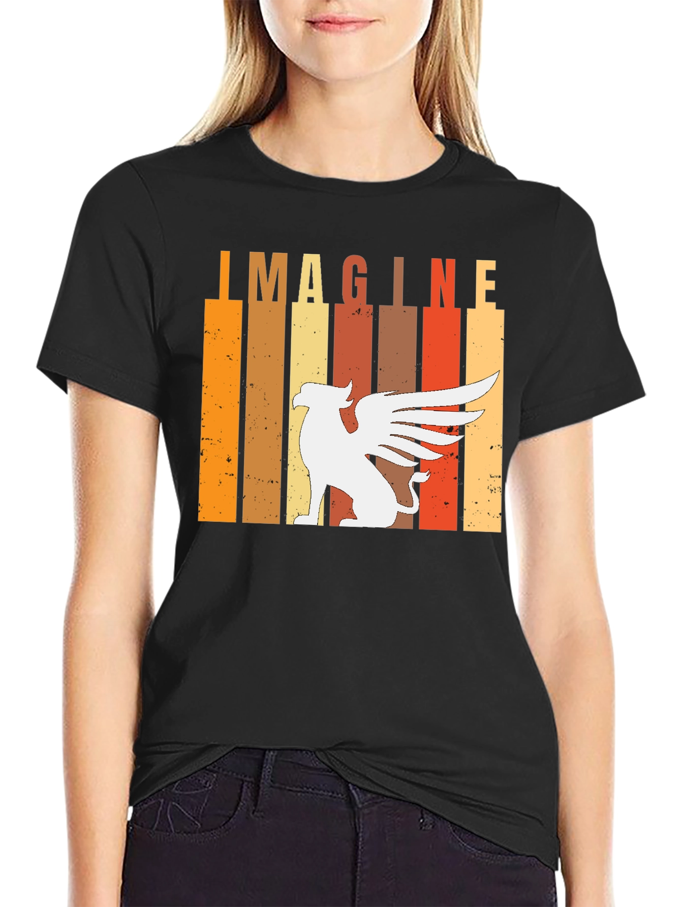 Imagine Griffin Graphic T-Shirt - Mens Black Tee