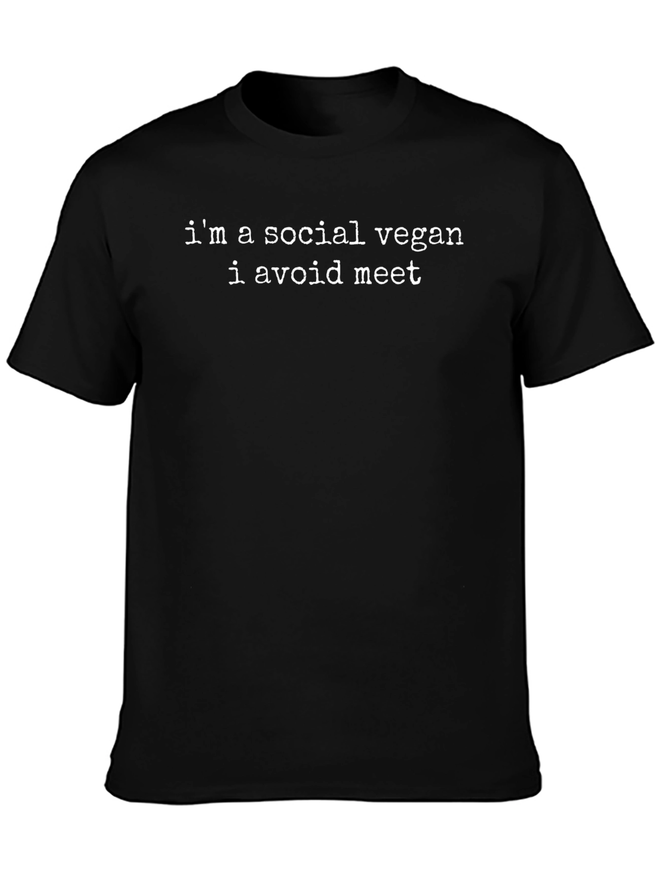 Social Vegan Graphic T-Shirt - Avoid Meet Tee