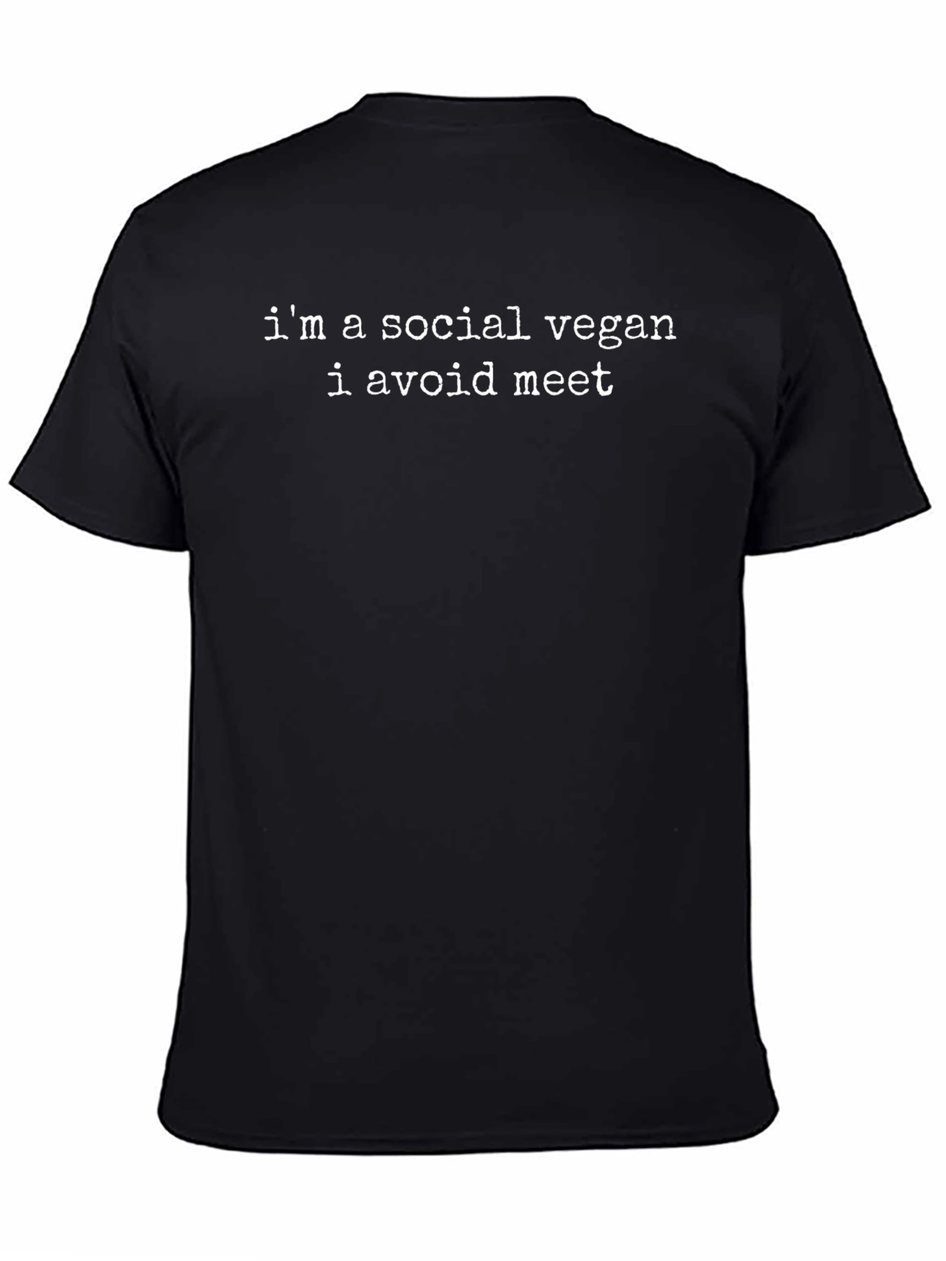 Social Vegan Graphic T-Shirt - Avoid Meet Tee