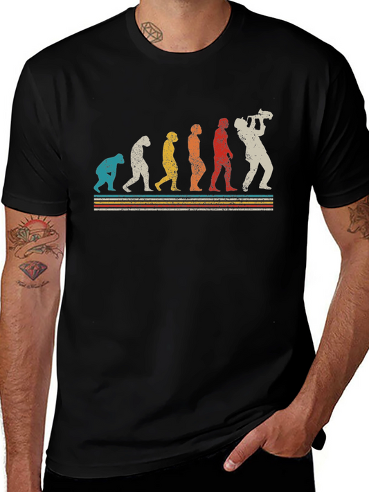 Evolution of the Cameraman Black T-Shirt