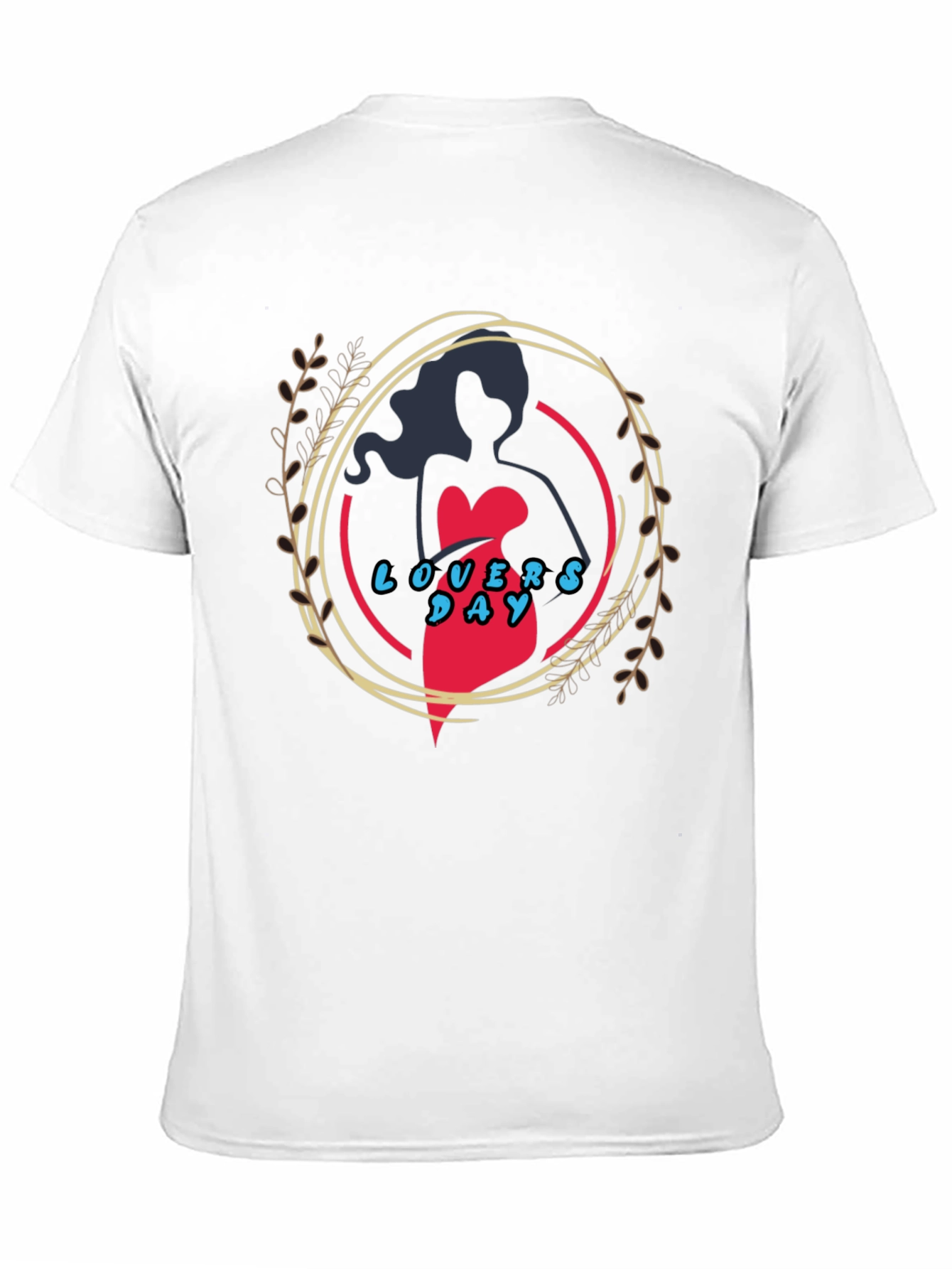 Lovers Day Graphic Print Black T-Shirt
