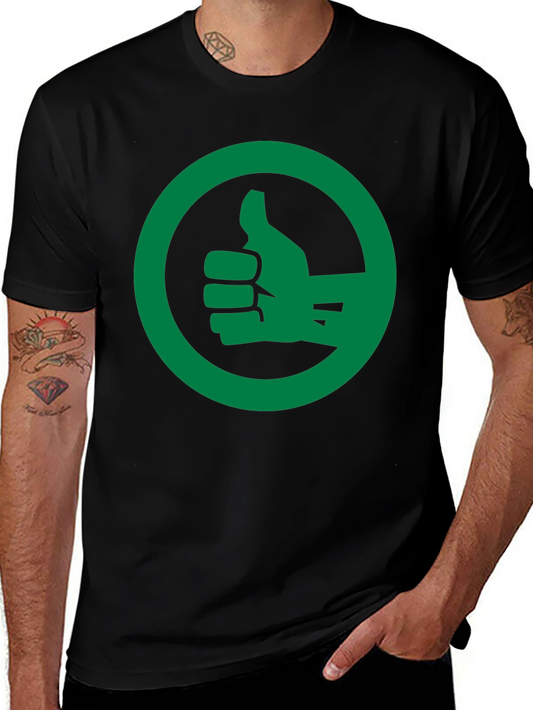 Thumbs Up Graphic Tee - Black