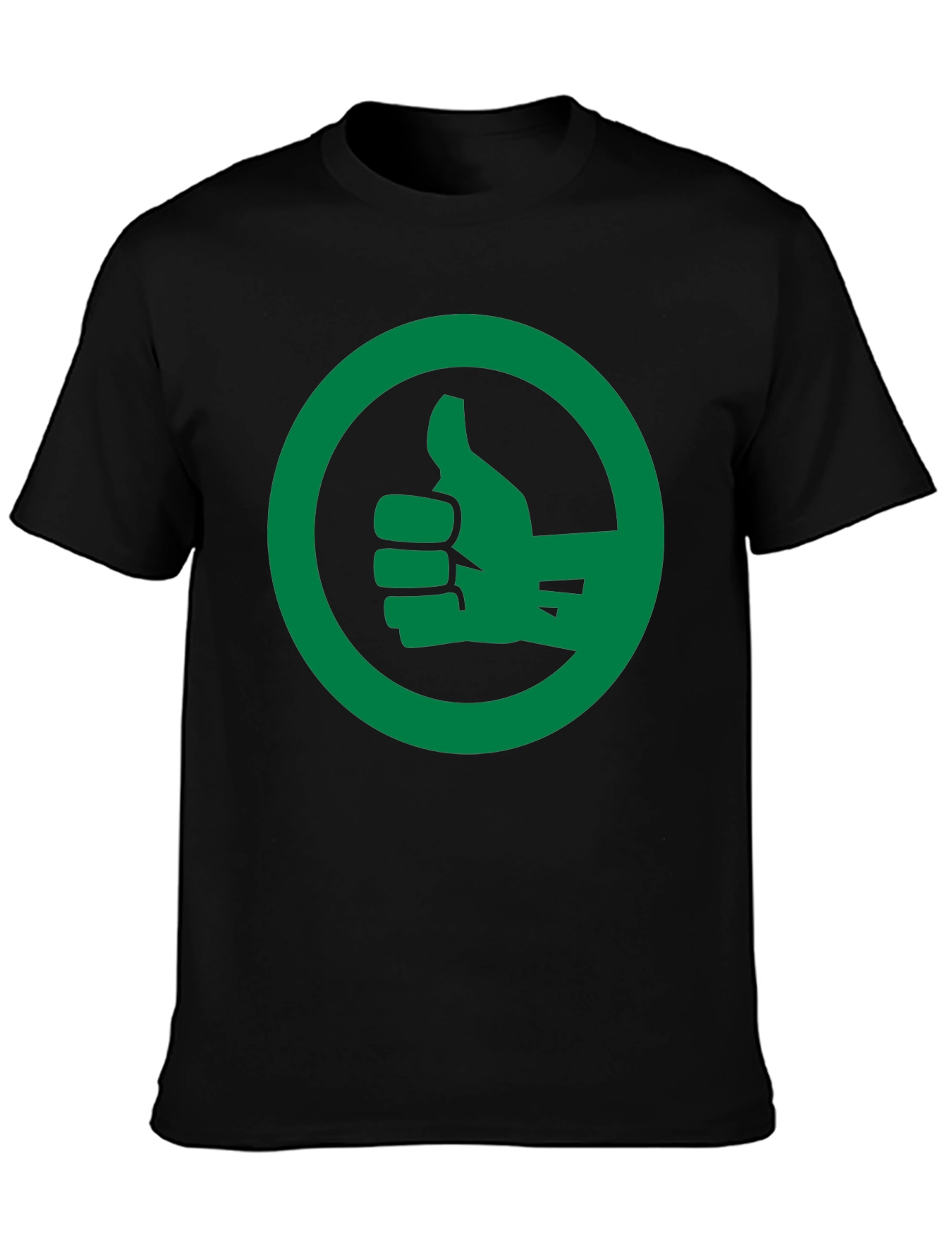 Thumbs Up Graphic Tee - Black
