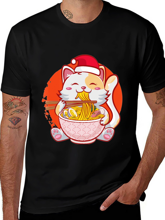 Ramen Cat Christmas T-Shirt