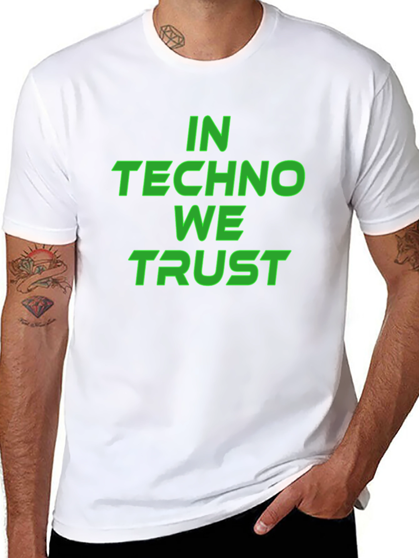 In Techno We Trust Black T-Shirt