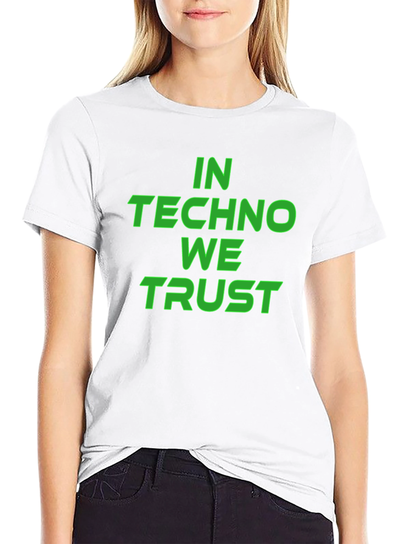 In Techno We Trust Black T-Shirt