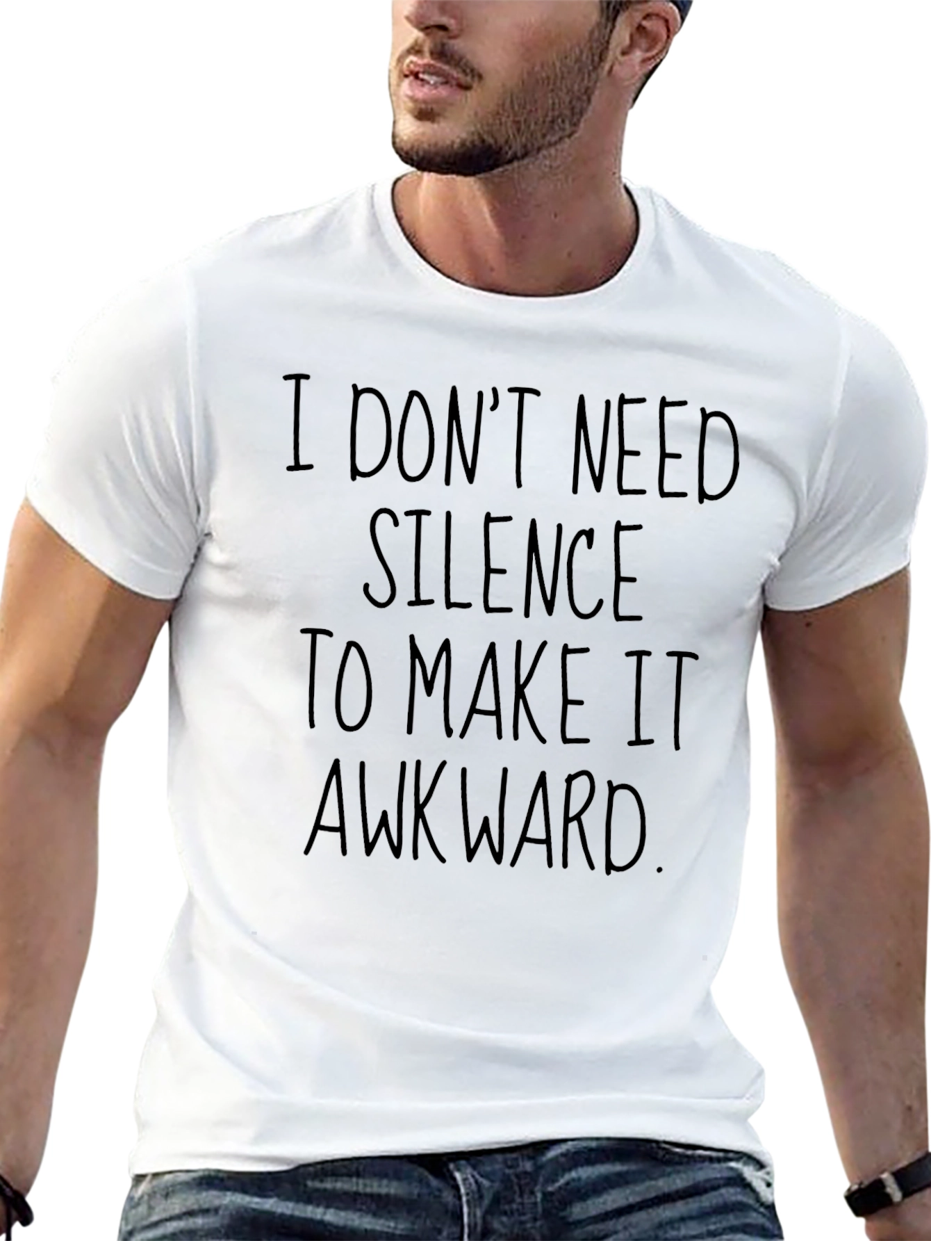 Awkward Humor Graphic Tee - Black