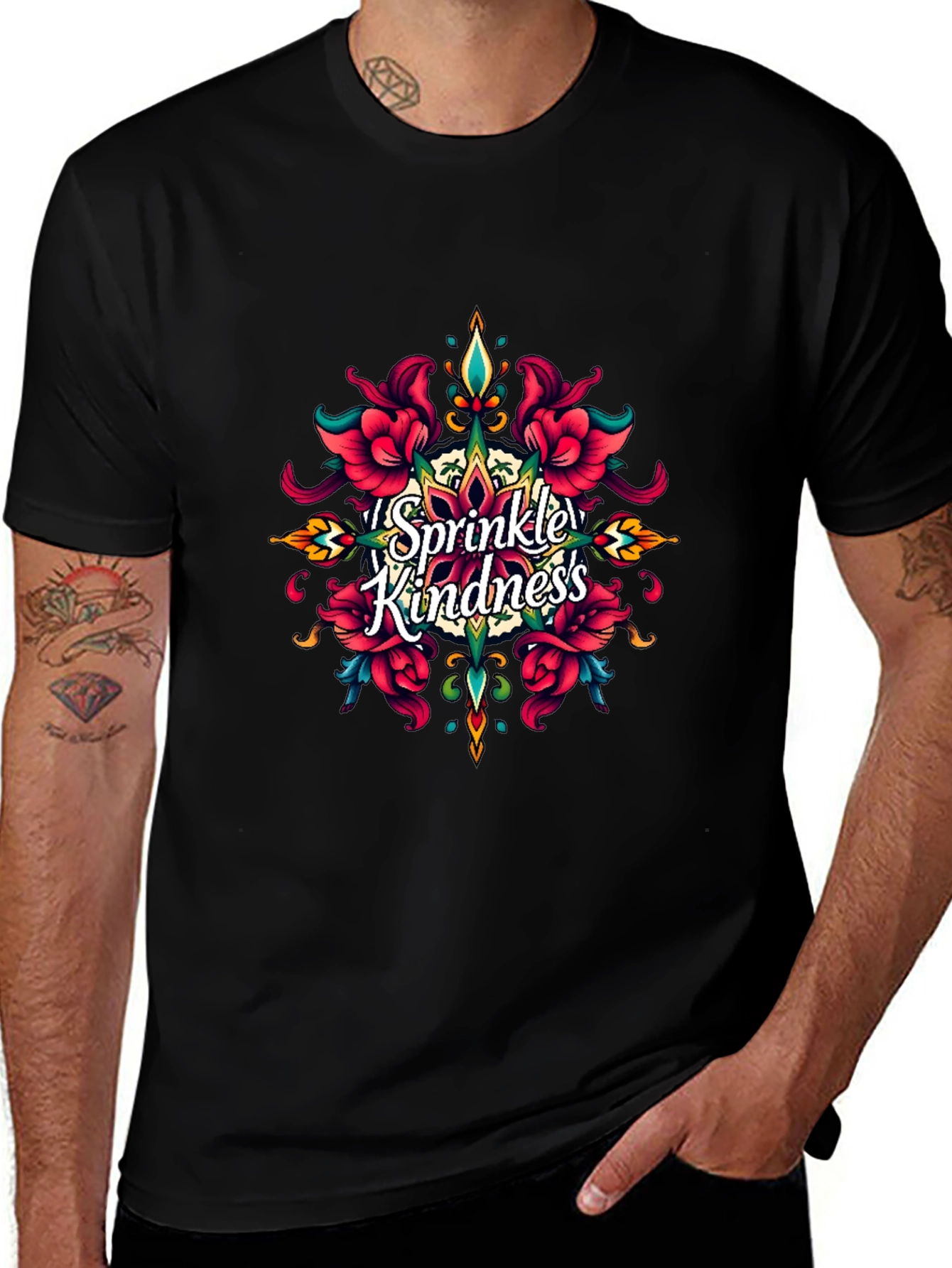 Sprinkle Kindness Black T-Shirt