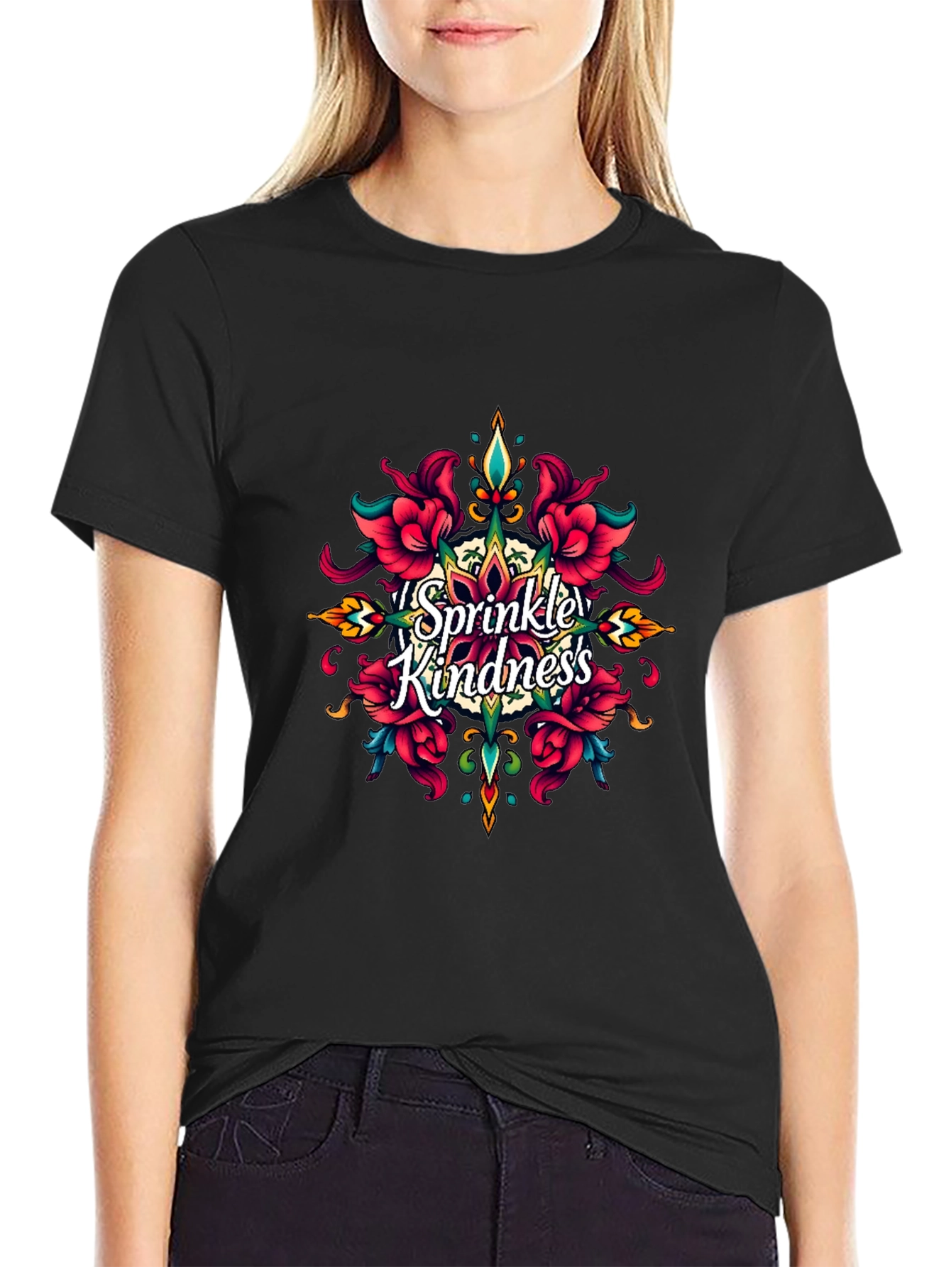Sprinkle Kindness Black T-Shirt