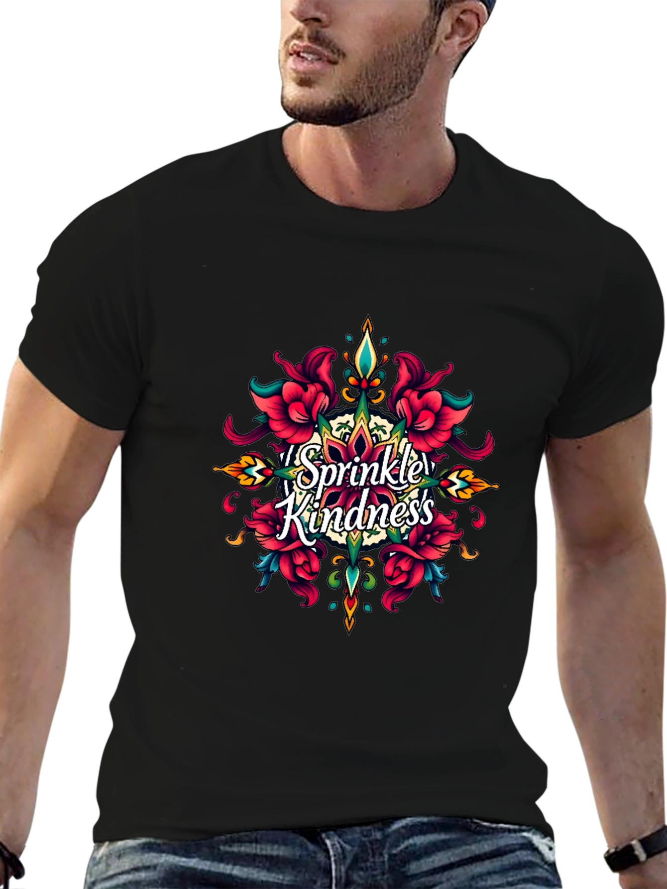 Sprinkle Kindness Black T-Shirt