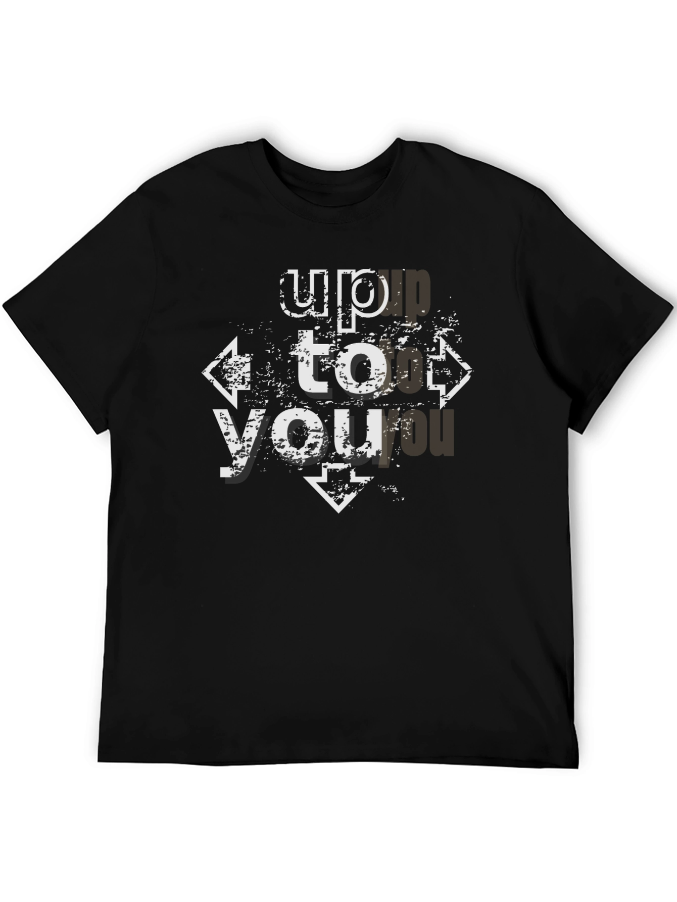 Up to You Graphic Black T-Shirt