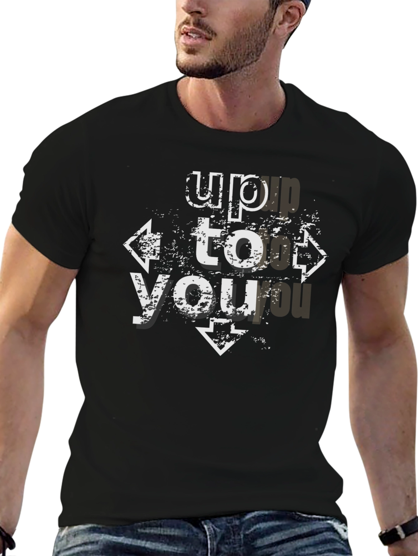 Up to You Graphic Black T-Shirt