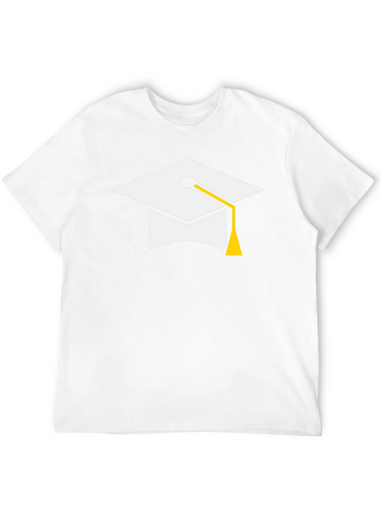 Graduation Cap Graphic Tee - Black