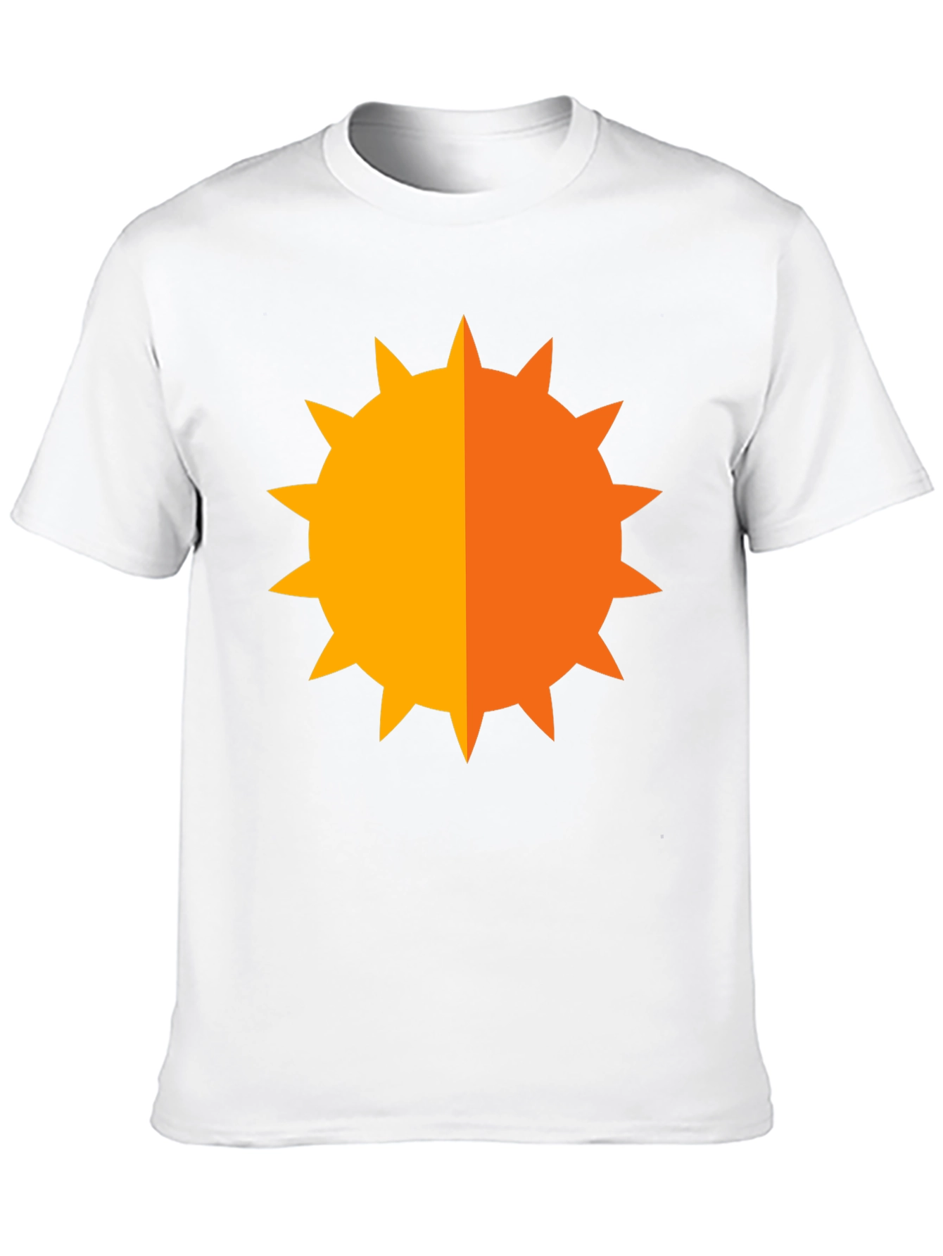 Geometric Sun Graphic Tee - Bold Black Shirt