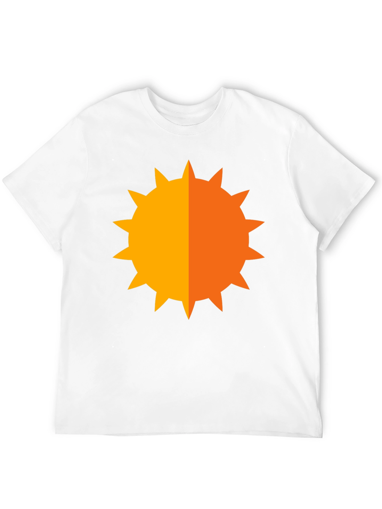 Geometric Sun Graphic Tee - Bold Black Shirt