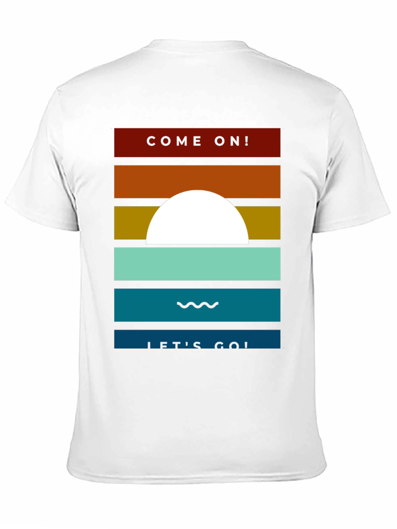 Retro Sunset Graphic Tee - Come On! Lets Go!